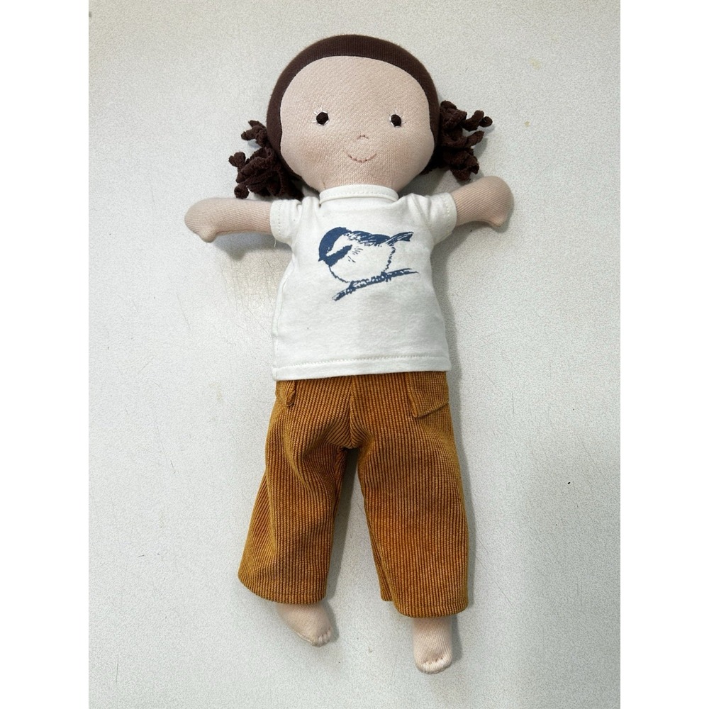 Hazel Village 2020 Louise Doll W/ Brown Hair Corduroy Pants & Bird T-shirt